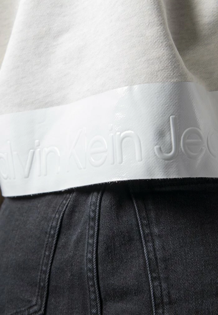 Calvin Klein Jeans SHINY LOGO BLOCKING J20J217736 - Sweatshirt - Cream 4 Calvin Klein Jeans SHINY LOGO BLOCKING J20J217736 - Sweatshirt - Cream – Image 4