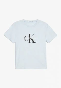Calvin Klein Jeans MONOGRAM LOGO UNISEX - T-shirt Imprimé - Blue