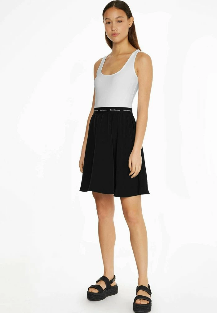 Calvin Klein Jeans CONTRAST TAPE ELASTIC - Robe De Jour - Weiss 1 Calvin Klein Jeans CONTRAST TAPE ELASTIC - Robe De Jour - Weiss