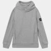 Calvin Klein Jeans BLOCKING BADGE HOODIE - Sweatshirt - Light Grey Heather