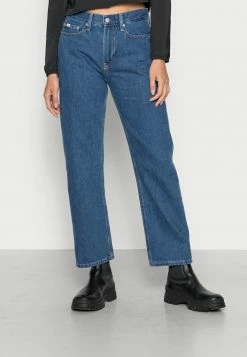 Calvin Klein Jeans HIGH RISE ANKLE - Jean Droit - Denim Medium