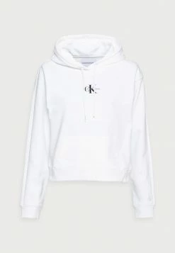 Calvin Klein Jeans CROPPED MONOGRAM HOODIE - Sweatshirt - White 8 Calvin Klein Jeans CROPPED MONOGRAM HOODIE - Sweatshirt - White -Calvin Klein Elegant Magasin e47cd1d758b44cd9a737d72e925de51b