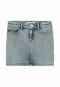 Calvin Klein Jeans LOGO TAPE - Jupe En Jean - Denim Light -Calvin Klein Elegant Magasin e59c4f4931ea4ad688268c78eb414ada