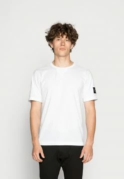 Calvin Klein Elegant Magasin 41 Calvin Klein Jeans MONOGRAM SLEEVE BADGE TEE - T-shirt Basique - Bright White
