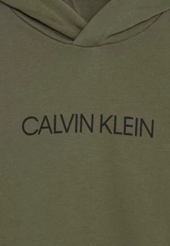 Calvin Klein Jeans INSTITUTIONAL LOGO - Sweat à Capuche - Green -Calvin Klein Elegant Magasin e65523e3cdbe46debb320f616c063c56