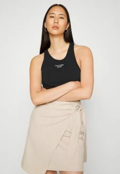 Calvin Klein Jeans STACKED LOGO RACER BACK - Débardeur - Black -Calvin Klein Elegant Magasin e660d4a0e7924dd69bc3858251f01f56