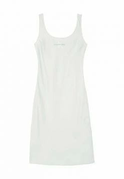 Calvin Klein Jeans SATIN MIDI - Robe De Jour - Eggshell -Calvin Klein Elegant Magasin e688db0b48234186b07fa120464ea1e4