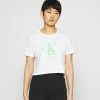 Calvin Klein Jeans MONOGRAM LOGO TEE - T-shirt Imprimé - Bright White