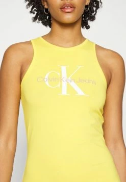 Calvin Klein Jeans SEASONAL MONOGRAM TANK DRESS - Robe En Jersey - Super Lemon -Calvin Klein Elegant Magasin e738b3586ed64d19a28cee5efa4a4329