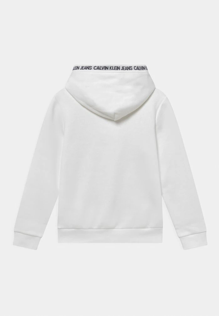 Calvin Klein Jeans INTARSIA LOGO HOODIE UNISEX - Sweat à Capuche - Bright White 2 Calvin Klein Jeans INTARSIA LOGO HOODIE UNISEX - Sweat à Capuche - Bright White – Image 2