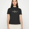 Calvin Klein Jeans GUNMETAL MONOGRAM TEE - T-shirt Imprimé - Black