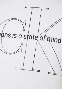 Calvin Klein Jeans URBAN GRAPHIC TEE UNISEX - T-shirt Imprimé - Bright White -Calvin Klein Elegant Magasin e7ee812fdc574878b033b837397429fb