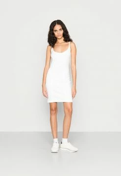 Calvin Klein Jeans PRIDE FEMININE SEAMING DRESS - Robe De Jour - Bright White