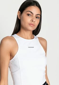 Calvin Klein Jeans MICRO BRANDINGTANK - Débardeur - White -Calvin Klein Elegant Magasin e898fbcc101c47e68b49972569bd4623