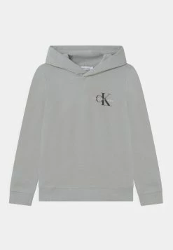 Calvin Klein Jeans SMALL MONOGRAM HOODIE UNISEX - Sweatshirt - Grey Dew