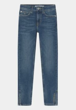 Calvin Klein Jeans SPLIT MID - Jeans Skinny - Dark Blue Denim