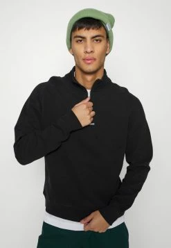 Calvin Klein Jeans MICRO BRANDING HALF ZIP MOCK - Sweatshirt - Black -Calvin Klein Elegant Magasin ea1da3d30d484a36a6c7121d8356d4c2