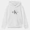 Calvin Klein Jeans REPTILE SKIN MONOGRAM HOODIE - Sweatshirt - Bright White