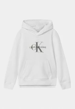 Calvin Klein Jeans REPTILE SKIN MONOGRAM HOODIE - Sweatshirt - Bright White