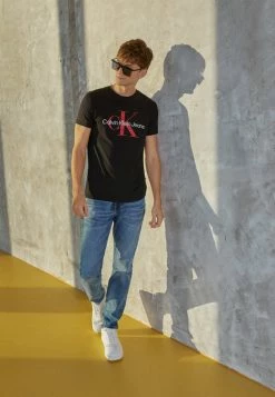 Calvin Klein Jeans SEASONAL MONOGRAM TEE - T-shirt Imprimé - Black