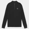 Calvin Klein Jeans ZIP UP BADGE - Pullover - Black
