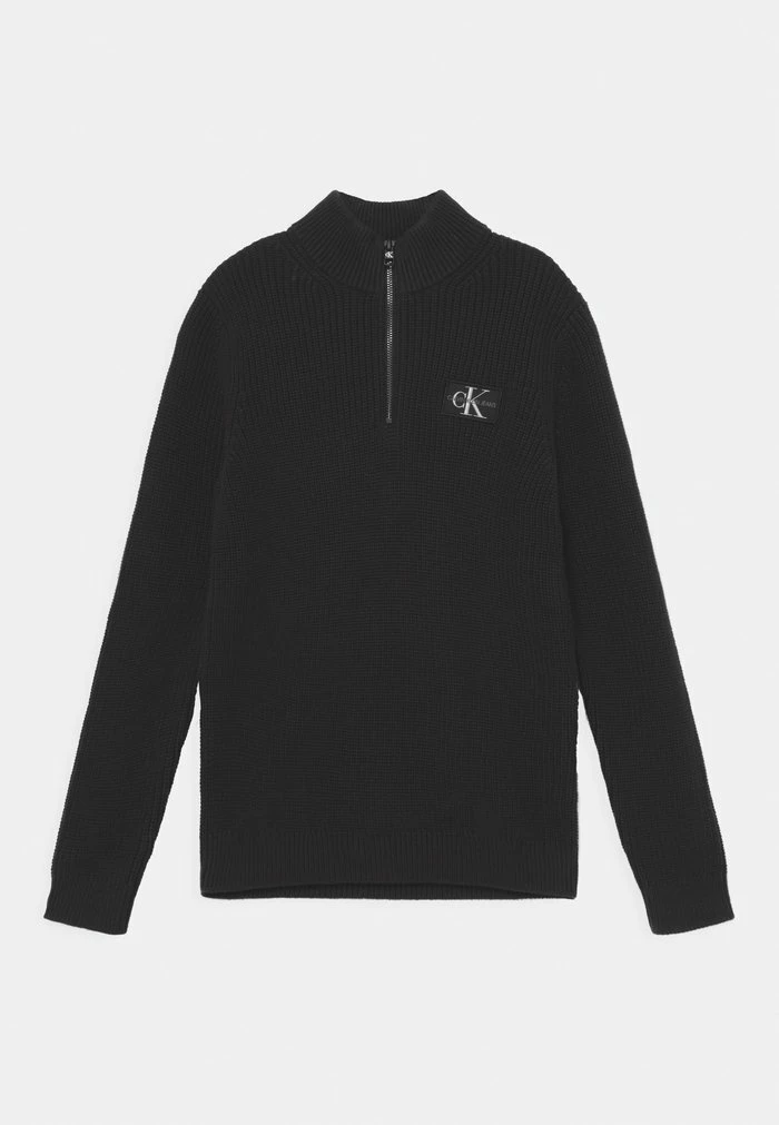 Calvin Klein Jeans ZIP UP BADGE - Pullover - Black 1 Calvin Klein Jeans ZIP UP BADGE - Pullover - Black