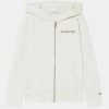 Calvin Klein Jeans INSTITUTIONAL LOGO ZIP-THROUGH UNISEX - Sweat à Capuche Zippé - Ivory