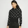 Calvin Klein Jeans LOGO ALL OVER PRINT HOODIE - Sweatshirt - Institutional Black