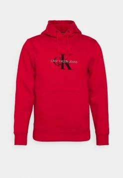 Calvin Klein Jeans ARCHIVAL MONOGRAM HOODIE UNISEX - Sweatshirt - Salsa/black -Calvin Klein Elegant Magasin ebc1f8a2d58f42fb874971f34d9ad610