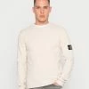 Calvin Klein Jeans MONOGRAM BADGE WAFFLE TEE - Sweatshirt - Eggshell