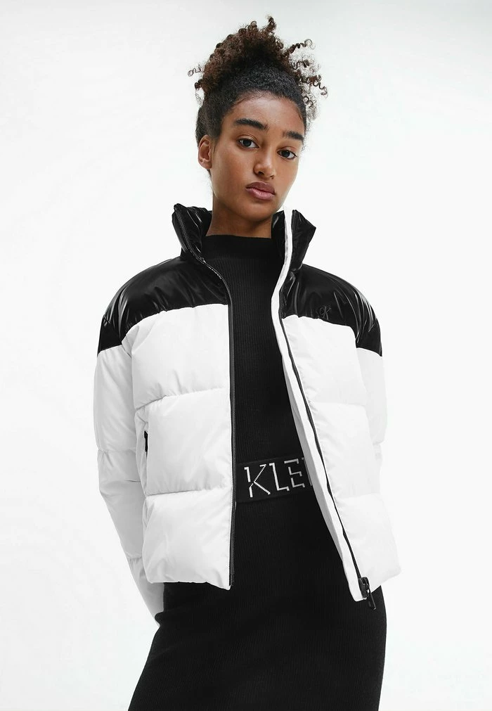 Calvin Klein Jeans Veste D'hiver - Bright White/ck Black 1 Calvin Klein Jeans Veste D'hiver - Bright White/ck Black