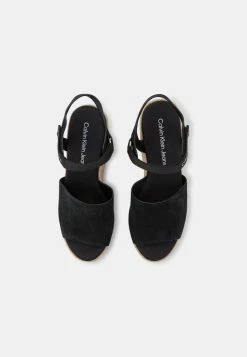 Calvin Klein Jeans WEDGE ANKLE CLIP - Sandales à Plateforme - Black -Calvin Klein Elegant Magasin edac212ef695487babfe7be7ba4d0d5a
