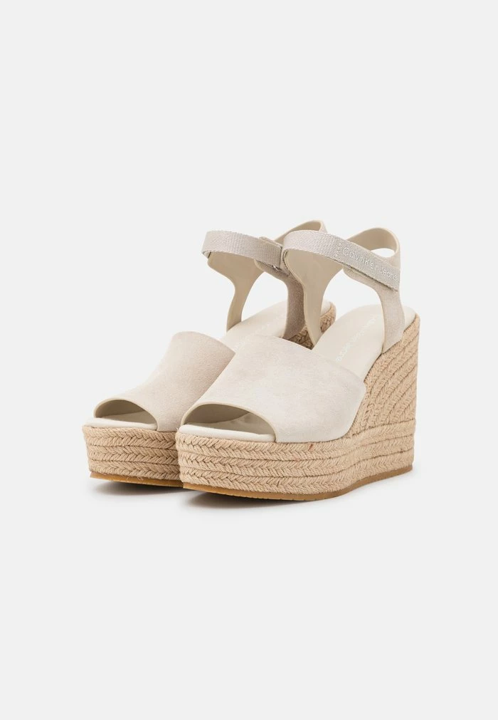 Calvin Klein Jeans WEDGE ANKLE CLIP - Sandales à Plateforme - Eggshell 3 Calvin Klein Jeans WEDGE ANKLE CLIP - Sandales à Plateforme - Eggshell â Image 3