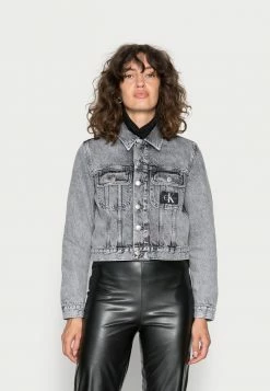 Calvin Klein Jeans CROPPED 90S JACKET - Veste En Jean - Denim Grey