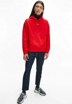 Calvin Klein Jeans MICRO BRANDING HOODIE - Sweat à Capuche - Salsa -Calvin Klein Elegant Magasin eec0eb76faeb48c884f912832f88030d