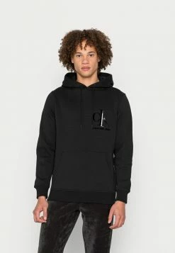 Calvin Klein Jeans BOLD SPLICED HOODIE UNISEX - Sweat à Capuche - Black