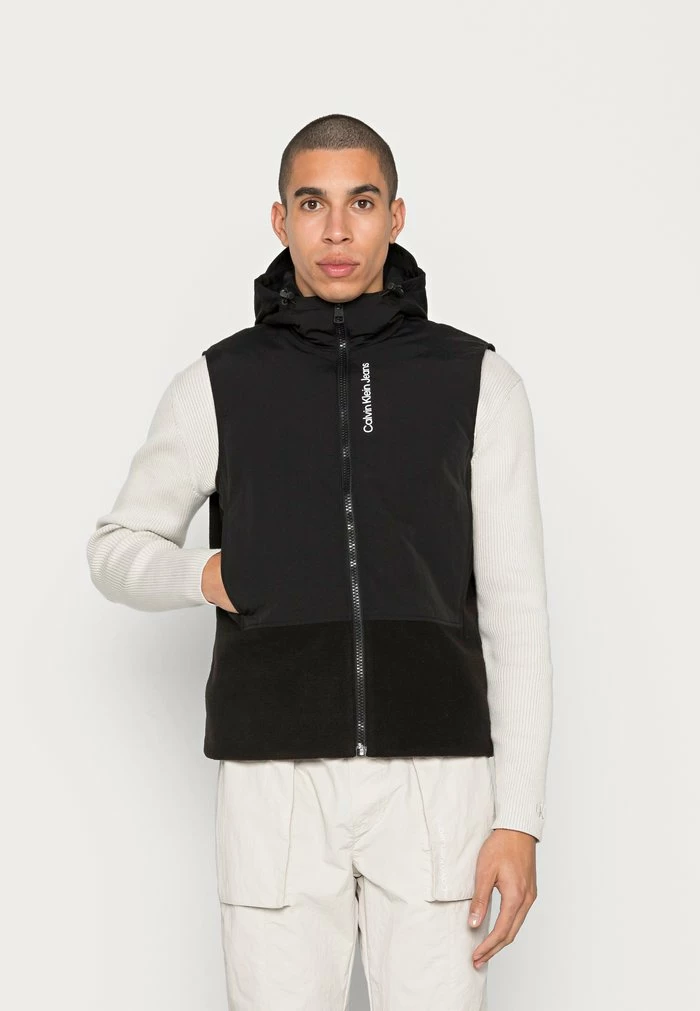 Calvin Klein Jeans SUBTLE BLOCKING HOODED VEST - Veste Sans Manches - Black 1 Calvin Klein Jeans SUBTLE BLOCKING HOODED VEST - Veste Sans Manches - Black