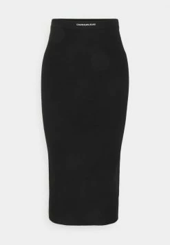 Calvin Klein Jeans MICRO BRANDING SKIRT - Jupe Crayon - Black -Calvin Klein Elegant Magasin f04587babdbb48e9bd816c38321157fa