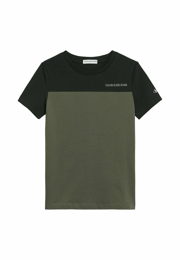 Calvin Klein Jeans SLIM ORGANIC BLOCK - T-shirt Basique - Grape Leaf 4 Calvin Klein Jeans SLIM ORGANIC BLOCK - T-shirt Basique - Grape Leaf – Image 4