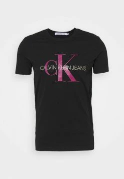 Calvin Klein Jeans SEASONAL MONOGRAM TEE - T-shirt Imprimé - Black -Calvin Klein Elegant Magasin f10135e1920c4663a4fd95ab0674b830