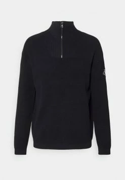 Calvin Klein Jeans BADGE WAFFLE - Pullover - Black