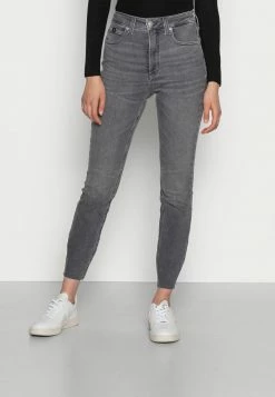 Calvin Klein Jeans HIGH RISE SUPER SKINNY ANKLE - Jeans Skinny - Denim Grey