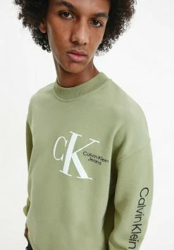 Calvin Klein Jeans DYNAMIC CREW NECK UNISEX - Sweatshirt - Faded Olive -Calvin Klein Elegant Magasin f27368d1dc7444f4803411bb6f375faf