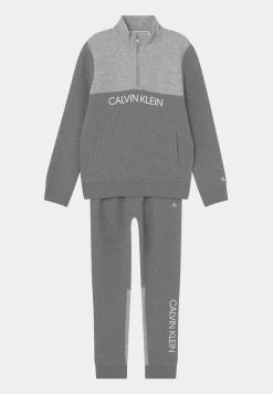 Calvin Klein Jeans ZIP-UP SET - Survêtement - Mid Grey Heather