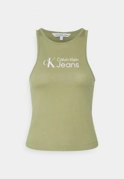 Calvin Klein Jeans URBAN LOGO TANK - Débardeur - Faded Olive