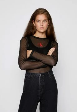 Calvin Klein Jeans BODY - T-shirt à Manches Longues - Black