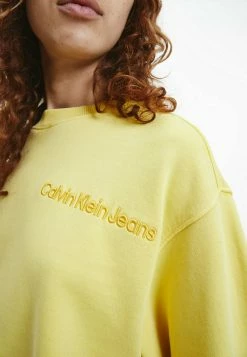 Calvin Klein Jeans Sweatshirt - Super Lemon -Calvin Klein Elegant Magasin f6681f8e06ba486980951dae0ed5afd0