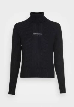 Calvin Klein Jeans MONOGRAM EMBROIDERY ROLL NECK - Pullover - Black 8 Calvin Klein Jeans MONOGRAM EMBROIDERY ROLL NECK - Pullover - Black -Calvin Klein Elegant Magasin f69a6d9b99754bdb85958aea3f39a834