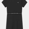 Calvin Klein Jeans INTARSIA LOGO WAIST DRESS - Robe En Jersey - Black