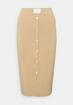 Calvin Klein Jeans BADGE SKIRT - Jupe Crayon - Tawny Sand
